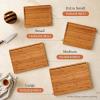 imageSMIRLY Wood Cutting Boards for Kitchen Wooden Chopping Board Set Reversible with Deep Juice Grooves Grip Handles Large Charcuterie Tray for Home Kitchen Natural Birch 3Pcs with HolderBamboo Brown