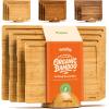 imageSMIRLY Wood Cutting Boards for Kitchen Wooden Chopping Board Set Reversible with Deep Juice Grooves Grip Handles Large Charcuterie Tray for Home Kitchen Natural Birch 3Pcs with HolderNatural Bamboo
