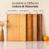 imageSMIRLY Wood Cutting Boards for Kitchen Wooden Chopping Board Set Reversible with Deep Juice Grooves Grip Handles Large Charcuterie Tray for Home Kitchen Natural Birch 3Pcs with HolderWalnut Wood