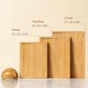imageSMIRLY Wood Cutting Boards for Kitchen Wooden Chopping Board Set Reversible with Deep Juice Grooves Grip Handles Large Charcuterie Tray for Home Kitchen Natural Birch 3Pcs with HolderNatural Bamboo