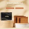 imageSMIRLY Wood Cutting Boards for Kitchen Wooden Chopping Board Set Reversible with Deep Juice Grooves Grip Handles Large Charcuterie Tray for Home Kitchen Natural Birch 3Pcs with HolderBamboo Brown