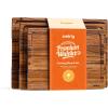 imageSMIRLY Wood Cutting Boards for Kitchen Wooden Chopping Board Set Reversible with Deep Juice Grooves Grip Handles Large Charcuterie Tray for Home Kitchen Natural Birch 3Pcs with HolderWalnut Wood