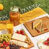 imageSMIRLY Wood Cutting Boards for Kitchen Wooden Chopping Board Set Reversible with Deep Juice Grooves Grip Handles Large Charcuterie Tray for Home Kitchen Natural Birch 3Pcs with HolderBamboo Brown