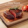 imageSMIRLY Wood Cutting Boards for Kitchen Wooden Chopping Board Set Reversible with Deep Juice Grooves Grip Handles Large Charcuterie Tray for Home Kitchen Natural Birch 3Pcs with HolderWalnut Wood