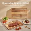 imageSmirly Extra Large Acacia Wood Cutting Boards for Kitchen Chopping Board with Deep Juice GroovesAcacia Wood