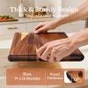 imageSmirly Extra Large Acacia Wood Cutting Boards for Kitchen Chopping Board with Deep Juice GroovesWalnut Wood