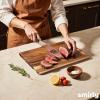 imageSmirly Extra Large Acacia Wood Cutting Boards for Kitchen Chopping Board with Deep Juice GroovesWalnut Wood