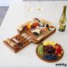 imageSMIRLY Charcuterie Boards Set Large Cheese Board Set Natural Walnut Wood Charcuterie Tray with Accessories  Housewarming Gifts New Home Wedding ampamp Bridal Shower Gifts for Women CouplesCarbonized Bamboo