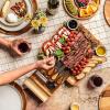 imageSMIRLY Charcuterie Boards Set Large Cheese Board Set Natural Walnut Wood Charcuterie Tray with Accessories  Housewarming Gifts New Home Wedding ampamp Bridal Shower Gifts for Women CouplesAcacia Wood
