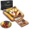 imageSMIRLY Charcuterie Boards Set Large Cheese Board Set Natural Walnut Wood Charcuterie Tray with Accessories  Housewarming Gifts New Home Wedding ampamp Bridal Shower Gifts for Women CouplesAcacia Wood