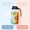 imageSMIRLY 64 oz Mason Jar PitcherGlass Pitcher with Wide MouthWater Jug with Double Leak Proof Lid for Iced CoffeeHot WaterBreast MilkBlack