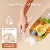 imageSMIRLY 64 oz Mason Jar PitcherGlass Pitcher with Wide MouthWater Jug with Double Leak Proof Lid for Iced CoffeeHot WaterBreast MilkCream White