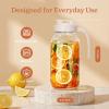 imageSMIRLY 64 oz Mason Jar PitcherGlass Pitcher with Wide MouthWater Jug with Double Leak Proof Lid for Iced CoffeeHot WaterBreast MilkCream White