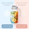 imageSMIRLY 64 oz Mason Jar PitcherGlass Pitcher with Wide MouthWater Jug with Double Leak Proof Lid for Iced CoffeeHot WaterBreast MilkGray white