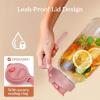 imageSMIRLY 64 oz Mason Jar PitcherGlass Pitcher with Wide MouthWater Jug with Double Leak Proof Lid for Iced CoffeeHot WaterBreast MilkPink