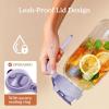 imageSMIRLY 64 oz Mason Jar PitcherGlass Pitcher with Wide MouthWater Jug with Double Leak Proof Lid for Iced CoffeeHot WaterBreast MilkPurple