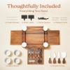 imageSMIRLY Charcuterie Boards Set Large Cheese Board Set Natural Walnut Wood Charcuterie Tray with Accessories  Housewarming Gifts New Home Wedding ampamp Bridal Shower Gifts for Women CouplesWalnut