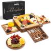 imageSMIRLY Charcuterie Boards Set Large Cheese Board Set Natural Walnut Wood Charcuterie Tray with Accessories  Housewarming Gifts New Home Wedding ampamp Bridal Shower Gifts for Women CouplesWalnut