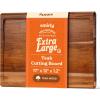 imageSmirly Non Toxic Teak Cutting Boards for Kitchen 12quot Thickness17quotExtra Large Cutting Chopping Board with Deep Juice Groove Heavy Duty ampamp Easy CleanTeak Wood