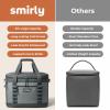 image:imageSMIRLY Cooler Bags Insulated  Collapsible Cooler Portable Leakproof and Soft Sided  Large Foldable Ice Chest for Camping Beach Travel Picnic Car GroceryDark Grey