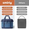 image:imageSMIRLY Cooler Bags Insulated  Collapsible Cooler Portable Leakproof and Soft Sided  Large Foldable Ice Chest for Camping Beach Travel Picnic Car GroceryDark Blue