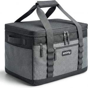 image:imageSMIRLY Cooler Bags Insulated  Collapsible Cooler Portable Leakproof and Soft Sided  Large Foldable Ice Chest for Camping Beach Travel Picnic Car GroceryDark Grey