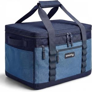 image:imageSMIRLY Cooler Bags Insulated  Collapsible Cooler Portable Leakproof and Soft Sided  Large Foldable Ice Chest for Camping Beach Travel Picnic Car GroceryDark Blue