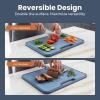 image:imageSMIRLY Plastic Cutting Board Set with Holder NonSlip Chopping Boards for Kitchen Dishwasher Safe Essential Kitchen Gadgets 3 Pack GreenBlue