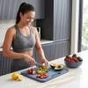 image:imageSMIRLY Plastic Cutting Board Set with Holder NonSlip Chopping Boards for Kitchen Dishwasher Safe Essential Kitchen Gadgets 3 Pack GreenBlue