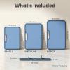 image:imageSMIRLY Plastic Cutting Board Set with Holder NonSlip Chopping Boards for Kitchen Dishwasher Safe Essential Kitchen Gadgets 3 Pack GreenBlue