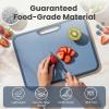 image:imageSMIRLY Plastic Cutting Board Set with Holder NonSlip Chopping Boards for Kitchen Dishwasher Safe Essential Kitchen Gadgets 3 Pack GreenBlue
