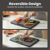 image:imageSMIRLY Plastic Cutting Board Set with Holder NonSlip Chopping Boards for Kitchen Dishwasher Safe Essential Kitchen Gadgets 3 Pack GreenDark Gray