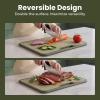 image:imageSMIRLY Plastic Cutting Board Set with Holder NonSlip Chopping Boards for Kitchen Dishwasher Safe Essential Kitchen Gadgets 3 Pack GreenGreen