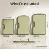 image:imageSMIRLY Plastic Cutting Board Set with Holder NonSlip Chopping Boards for Kitchen Dishwasher Safe Essential Kitchen Gadgets 3 Pack GreenGreen