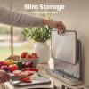 image:imageSMIRLY Titanium Cutting Board for Kitchen Double Sided Chopping Board Set with Holder 100 Pure Titanium Dishwasher Safe 3 Pack