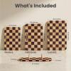 image:imageSMIRLY Wooden Cutting Boards for Kitchen DoubleSided Cutting Board with Handle Heavy Duty Solid Acacia Wood Cutting Board Set with Stand 3 Pcs Cutting Boards Non Toxic for Meat Vegetable FruitRubberwood Brown