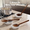 image:imageSMIRLY Wooden Spoons for Cooking  12Piece Premium Walnut Wood Utensil Set with Ceramic Holder amp Spoon Rest NonScratch Cooking Utensils Set for Nonstick Cookware Luxury Kitchen Gift Set WalnutWalnut