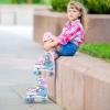 imageNEMONE Mermaid 4 Size Adjustable Light up Roller Skates for Girls Purple Blue Skates for Toddlers Beginner Kids Roller Skates Indoor OutdoorBlue  Purple