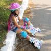 imageNEMONE Mermaid 4 Size Adjustable Light up Roller Skates for Girls Purple Blue Skates for Toddlers Beginner Kids Roller Skates Indoor OutdoorBlue  Purple