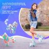 imageNEMONE Mermaid 4 Size Adjustable Light up Roller Skates for Girls Purple Blue Skates for Toddlers Beginner Kids Roller Skates Indoor OutdoorBlue  Purple