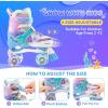 imageNEMONE Mermaid 4 Size Adjustable Light up Roller Skates for Girls Purple Blue Skates for Toddlers Beginner Kids Roller Skates Indoor OutdoorBlue  Purple