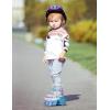 imageNEMONE Mermaid 4 Size Adjustable Light up Roller Skates for Girls Purple Blue Skates for Toddlers Beginner Kids Roller Skates Indoor OutdoorToddler Blue Skates