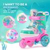 imageNEMONE Mermaid 4 Size Adjustable Light up Roller Skates for Girls Purple Blue Skates for Toddlers Beginner Kids Roller Skates Indoor OutdoorToddler Green Pink