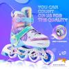 imageNEMONE Mermaid Inline Skates 4 Sizes Adjustable Skates for Girls Kids with Light up Wheels Indoor Beginner Outdoor for Kids Ages 46 58 612 812Blue