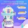 imageNEMONE Mermaid Inline Skates 4 Sizes Adjustable Skates for Girls Kids with Light up Wheels Indoor Beginner Outdoor for Kids Ages 46 58 612 812Blue