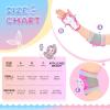 imageNEMONE Mermaid Knee Pads for Kids Girls Boys Knee Elbow Pads Wrist Guards with Drawstring Bag Adjustable Reflective Protective Gear Set for Roller Skates Bike Cycling Skateboard ScooterLight Rose