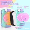 imageNEMONE Mermaid Knee Pads for Kids Girls Boys Knee Elbow Pads Wrist Guards with Drawstring Bag Adjustable Reflective Protective Gear Set for Roller Skates Bike Cycling Skateboard ScooterGreen