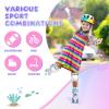 imageNEMONE Mermaid Knee Pads for Kids Girls Boys Knee Elbow Pads Wrist Guards with Drawstring Bag Adjustable Reflective Protective Gear Set for Roller Skates Bike Cycling Skateboard ScooterLight Purple