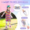 imageNEMONE Mermaid Knee Pads for Kids Girls Boys Knee Elbow Pads Wrist Guards with Drawstring Bag Adjustable Reflective Protective Gear Set for Roller Skates Bike Cycling Skateboard ScooterPurple