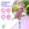 imageNEMONE Mermaid Knee Pads for Kids Girls Boys Knee Elbow Pads Wrist Guards with Drawstring Bag Adjustable Reflective Protective Gear Set for Roller Skates Bike Cycling Skateboard ScooterPurple